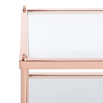 Safavieh Home Collection ACC6203 Accent Table, Rose Gold/Glass