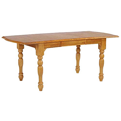 5 Piece Drop Leaf Extension Dining Set with Keyhole Chairs