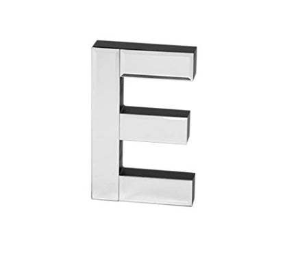 7-inch Tall Mirrored Glass and Wood Decorative Letter, Home-Bedroom-Office Wall Décor. Perfect Fun Gift to Encourage Girls, Young Ladies & Teens. (E)