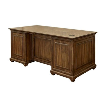 68.5" W Wood Office Desk Executive Desk in Brown, view 6