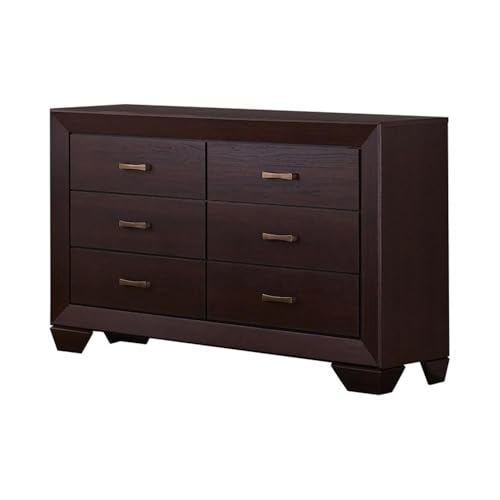 4 Piece Queen Panel Bedroom Set, Dark Cocoa Finish, Includes Bed, Dresser, Nightstand, and Mirror, Timeless Design with Storage, Elegant Bedroom Furniture for Sophisticated Style