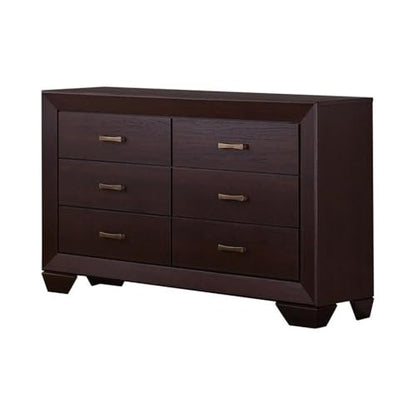 4 Piece Queen Panel Bedroom Set, Dark Cocoa Finish, Includes Bed, Dresser, Nightstand, and Mirror, Timeless Design with Storage, Elegant Bedroom Furniture for Sophisticated Style
