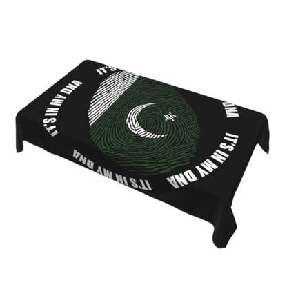 Pakistani flag tablecloth in stain resistant fabric, view 8