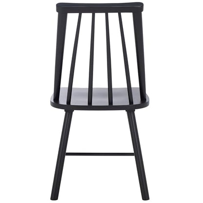 SAFAVIEH Home Collection - Analin Black Dining Chair, Set of 2, Mid-Century Solid Wood Spindle Back Chairs (DCH3302D-SET2)