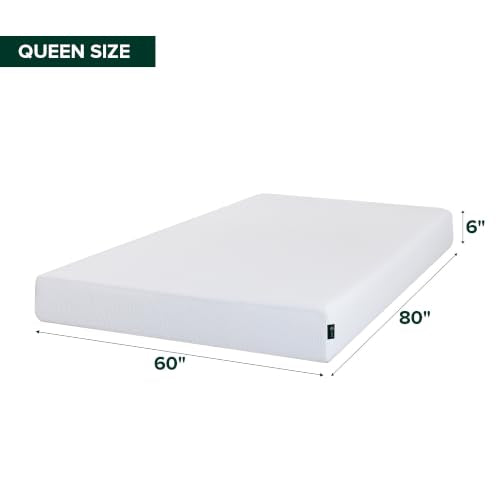 Zinus 6 Inch Queen Green Tea Cooling Memory Foam Mattress, Medium Feel, view 3