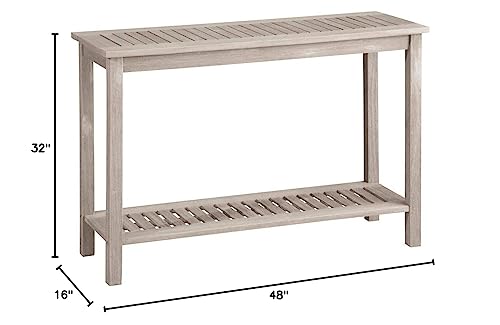 Wood Console Table Outdoor Patio Furniture (Driftwood)