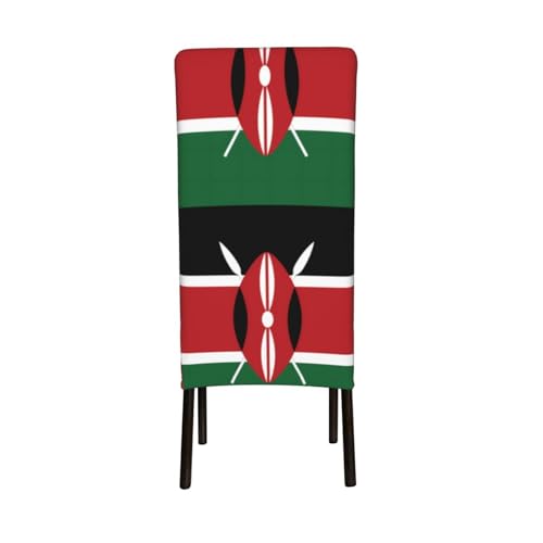 Flag of Kenya Prints Dining Chair Throw Covers, view 4
