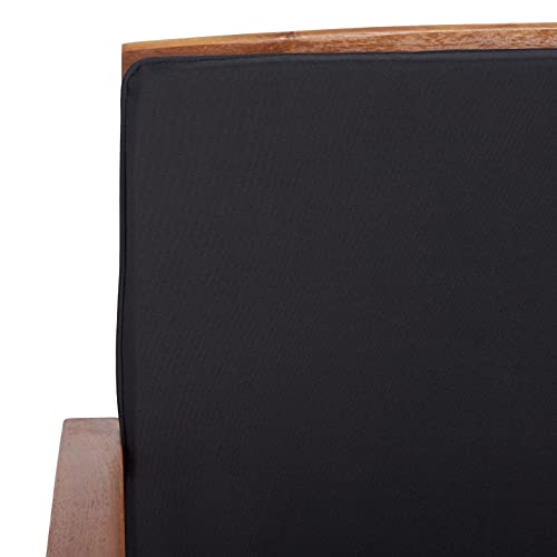 SAFAVIEH Outdoor Collection Fontana Natural/ Black Cushions 4-Piece Conversation Patio Set
