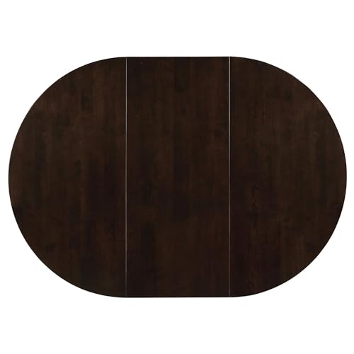 Cappuccino Oval Dining Table with Leaf Extension