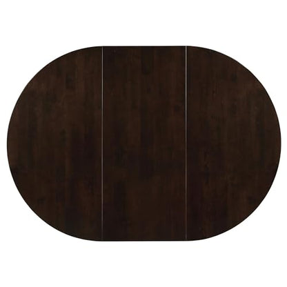Cappuccino Oval Dining Table with Leaf Extension
