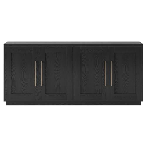 Henn&Hart 68" Modern Sideboard Buffet Cabinet, Natural Black, view 6