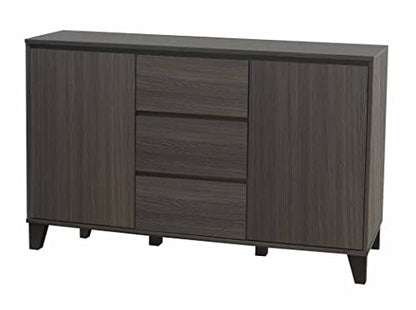 Wood Buffet Server Cabinet Console Table, Oak Gray