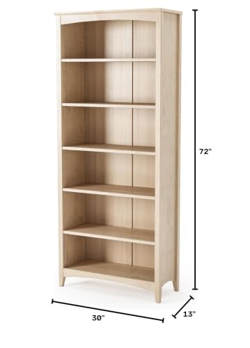 Shaker Style 6 Shelf Bookcase/Solid Wood / 72 inch Tall/Adjustable, view 4