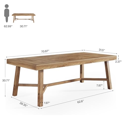 Tribesigns 71-Inch Executive Desk, Farmhouse Computer Desk for Home Office, view 3