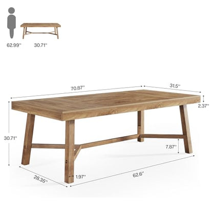 Tribesigns 71-Inch Executive Desk, Farmhouse Computer Desk for Home Office, view 3