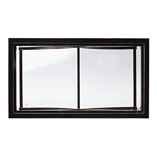 Vogue Cocktail Table - Black - Transitional Design, Black Glass and Wood - Ideal for Living Room, Family Room (CK9940)