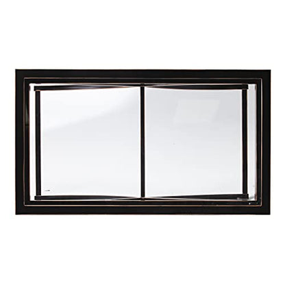 Vogue Cocktail Table - Black - Transitional Design, Black Glass and Wood - Ideal for Living Room, Family Room (CK9940)