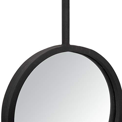 SAFAVIEH Home Collection Jander 18-inch Modern Black Round Mirror