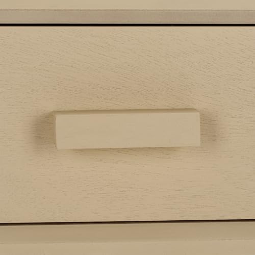 SAFAVIEH Home Collection – Dean Sand 2-Drawer Console Table, Mid-Century Modern Entryway & Living Room Accent (COF5701F)
