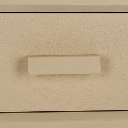 SAFAVIEH Home Collection – Dean Sand 2-Drawer Console Table, Mid-Century Modern Entryway & Living Room Accent (COF5701F)