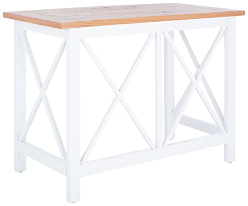 SAFAVIEH Home Collection Freyr Farmhouse Country Natural/White Desk, view 8