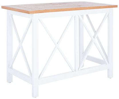 SAFAVIEH Home Collection Freyr Farmhouse Country Natural/White Desk, view 8