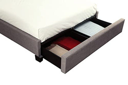 Tufted 2-Drawer Footboard Storage Bed, Queen, Royal - Dolphin Linen