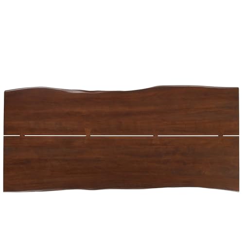 Ardor Dining Table 96 Inch Live Edge Acacia Wood Gold Walnut Finish Modern Kitchen Room Entertaining Home Furniture Quality Stylish Elegant Durable Refined Versatile