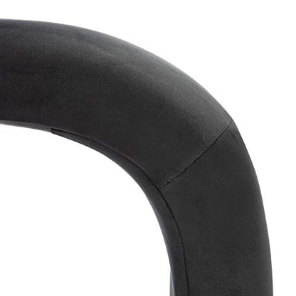 SAFAVIEH Furniture, Tenko Bench, Black, Solid Wood, Modern Shearling Design, view 5