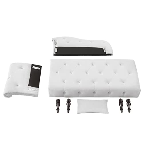 60.6" Velvet Chaise Lounge Chair with 1 Pillow and Nailhead Trimmed, view 7
