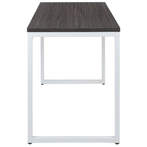 Kimberly Tiverton Industrial Modern Desk-Rustic Gray/White Commercial Grade Computer Desk-47" Sturdy Home Office Desk-Writing Desk
