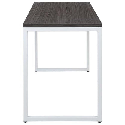Kimberly Tiverton Industrial Modern Desk-Rustic Gray/White Commercial Grade Computer Desk-47" Sturdy Home Office Desk-Writing Desk