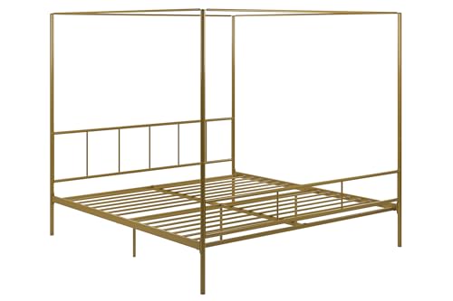 Marion Canopy Bed, King, Gold, view 2