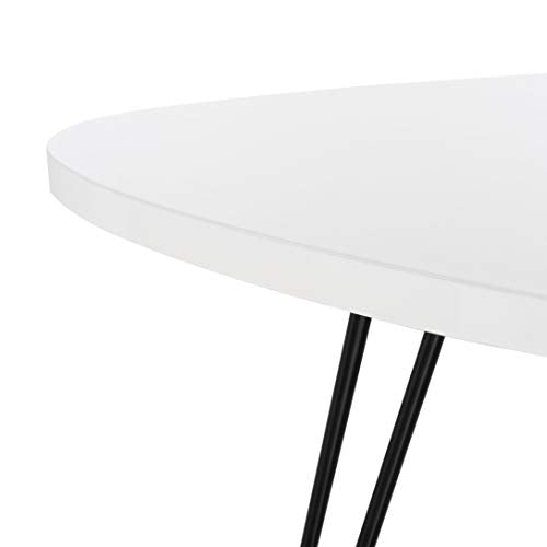 Safavieh Home Collection Wynton Mid-Century Modern White and Black End Table