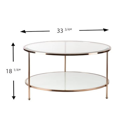 Risa Cocktail Table, Gold, 34 in x 34 in x 18 in