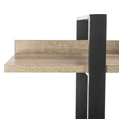 Safavieh Home Collection Melissa Retro Mid Century 4 Tier Etagere, Oak and Black, Large
