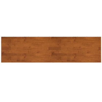 Draper 66" Wide Solid Wood 4-Door Buffet in Teak Brown, view 6