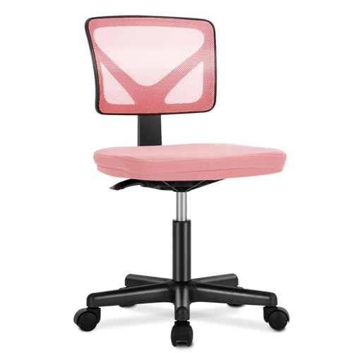 Small Armless Desk Chair, Mesh Rolling Office Chairs, view 2