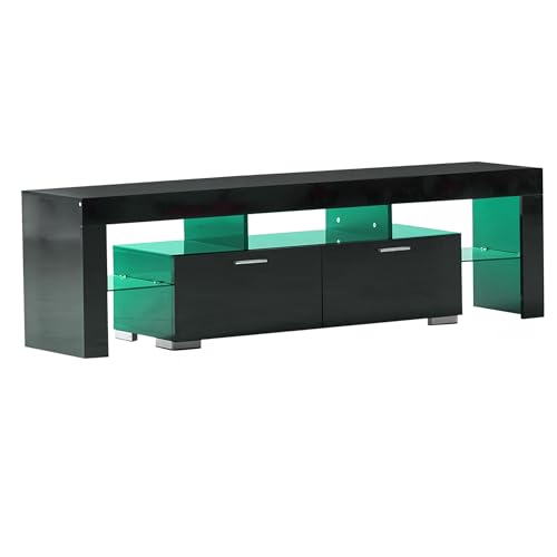 Black LED TV Stand for 75 Inch TV, view 8