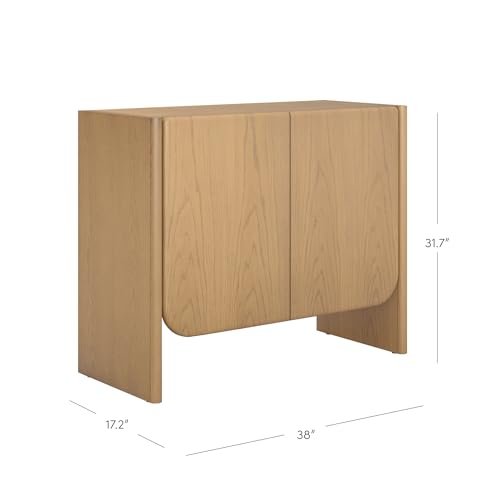 Nathan James Jacala Mid Century Modern Entryway Storage Cabinet with Doors, view 3