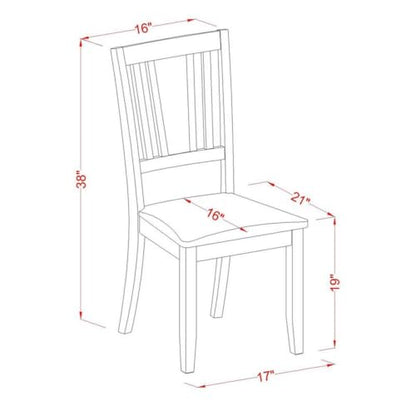 5-Piece Dining Table and Chair Set, 60 in Rectangular Wood Table, Mahogany Finish, 4 Sturdy Chairs with Wood or Upholstered Seats, Elegant Kitchen or Dining Room Furniture