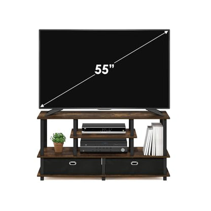 Jaya TV Stand, 4-Tier Toolless Assembly Entertainment Center with Open Shelf, view 7