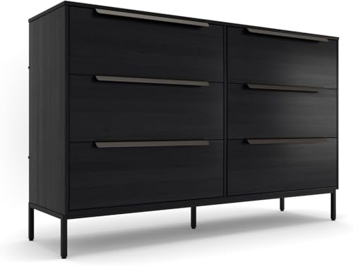 Lira Premium 6-Drawer Fabric Dresser, Engineered Wood Frame, view 2
