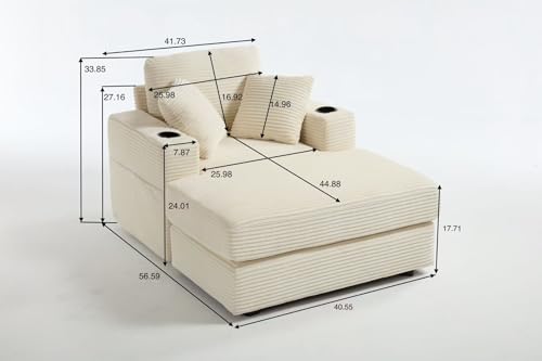 Oversized Chaise Lounge Chair Indoor, view 3