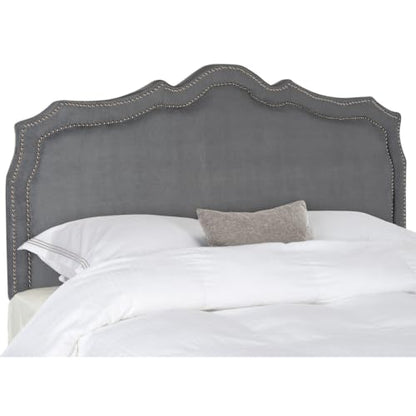 Safavieh Mercer Collection Skyler Grey Silver Nailhead Headboard (Queen)