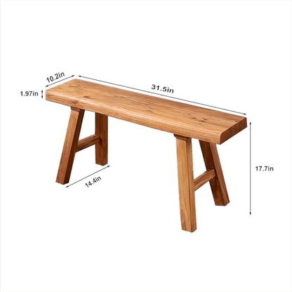 Wooden Bench Indoor – Rustic Farmhouse Narrow Entryway Bench with Slim Skinny, view 4