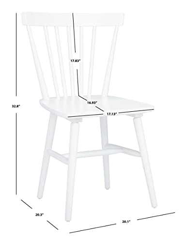 SAFAVIEH Home Collection – Winona Set of 2 White Windsor Farmhouse Dining Chairs, Spindle Back Wood Chairs, Classic Casual Seating (DCH8500B-SET2)