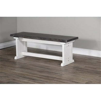 4-Pieces Dining Set Wood, Rectangular in Brown (36" H x 75" W x 56" D) for Kitchen, Dining Room with Table, Reversable Benches, and Storage Space