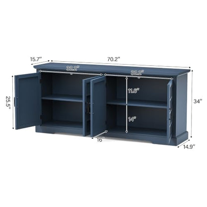 70.2" Wood Buffet Cabinet, view 3