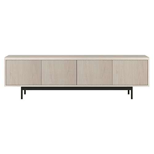 Henn&Hart 70" TV Stand for TVs up to 75", Beech White, view 5